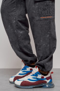 Оптом Широкие спортивные брюки трикотажные мужские серого цвета 12932Sr в Санкт-Петербурге, фото 17