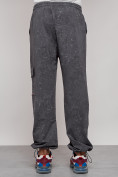 Оптом Широкие спортивные брюки трикотажные мужские серого цвета 12932Sr, фото 8