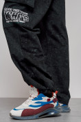 Оптом Широкие спортивные брюки трикотажные мужские темно-зеленого цвета 12932TZ, фото 14