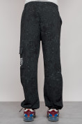 Оптом Широкие спортивные брюки трикотажные мужские темно-зеленого цвета 12932TZ в  Красноярске, фото 8