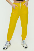 Оптом Штаны джоггеры женские желтого цвета 1302J, фото 10