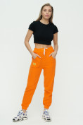 Оптом Штаны джоггеры женские оранжевого цвета 1302O в Перми, фото 2