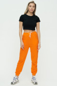 Оптом Штаны джоггеры женские оранжевого цвета 1302O, фото 3