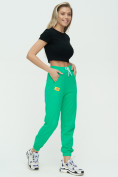 Оптом Штаны джоггеры женские зеленого цвета 1302Z в Перми, фото 4