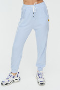 Оптом Спортивные брюки женские голубого цвета 1306Gl в Перми, фото 12