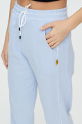 Оптом Спортивные брюки женские голубого цвета 1306Gl в Перми, фото 13