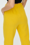 Оптом Спортивные брюки женские желтого цвета 1306J, фото 18
