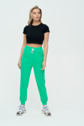 Оптом Спортивные брюки женские зеленого цвета 1306Z, фото 5