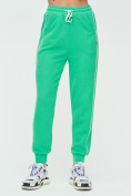 Оптом Спортивные брюки женские зеленого цвета 1306Z в Санкт-Петербурге