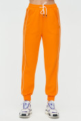 Оптом Спортивные брюки женские оранжевого цвета 1306O в Санкт-Петербурге, фото 6