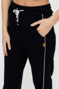 Оптом Спортивные брюки женские черного цвета 1306Ch, фото 14