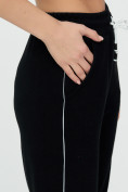 Оптом Спортивные брюки женские черного цвета 1306Ch в Санкт-Петербурге, фото 15