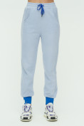 Оптом Спортивные брюки женские голубого цвета 1307Gl, фото 8