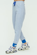Оптом Спортивные брюки женские голубого цвета 1307Gl в Перми, фото 11
