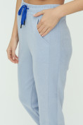 Оптом Спортивные брюки женские голубого цвета 1307Gl в Перми, фото 18