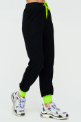 Оптом Спортивные брюки женские черного цвета 1307Ch, фото 9