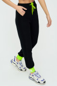 Оптом Спортивные брюки женские черного цвета 1307Ch в Казани, фото 12