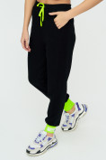 Оптом Спортивные брюки женские черного цвета 1307Ch, фото 13