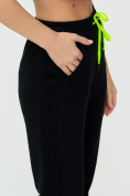 Оптом Спортивные брюки женские черного цвета 1307Ch в Перми, фото 15