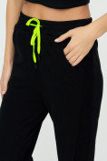 Оптом Спортивные брюки женские черного цвета 1307Ch, фото 16