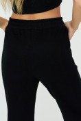 Оптом Спортивные брюки женские черного цвета 1307Ch, фото 17