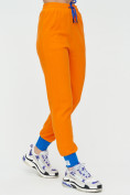 Оптом Спортивные брюки женские оранжевого цвета 1307O в Казани, фото 8
