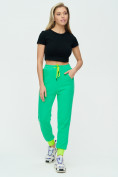 Оптом Спортивные брюки женские зеленого цвета 1307Z в Екатеринбурге, фото 2