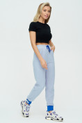 Оптом Спортивные брюки женские голубого цвета 1307Gl в Перми, фото 5