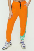 Оптом Штаны джоггеры женские оранжевого цвета 1309O в Перми, фото 11