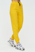Оптом Штаны джоггеры женские желтого цвета 1312J в Санкт-Петербурге, фото 9
