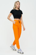 Оптом Штаны джоггеры женские оранжевого цвета 1312O, фото 4