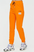 Оптом Штаны джоггеры женские оранжевого цвета 1312O, фото 9