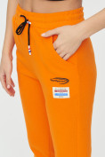 Оптом Штаны джоггеры женские оранжевого цвета 1312O в Перми, фото 14