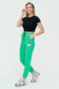 Оптом Штаны джоггеры женские зеленого цвета 1312Z, фото 9
