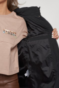 Оптом Пальто утепленное с капюшоном зимнее женское черного цвета 132132Ch, фото 16