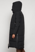 Оптом Пальто утепленное с капюшоном зимнее женское черного цвета 132132Ch, фото 34