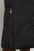 Оптом Пальто утепленное с капюшоном зимнее женское черного цвета 132227Ch в Екатеринбурге, фото 13