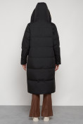 Оптом Пальто утепленное с капюшоном зимнее женское черного цвета 132227Ch в Екатеринбурге, фото 20