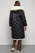 Оптом Пальто утепленное с капюшоном зимнее женское черного цвета 132290Ch в Екатеринбурге, фото 25
