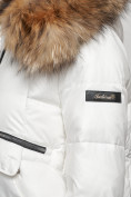 Оптом Куртка зимняя женская модная с мехом белого цвета 132298Bl в Казани, фото 13