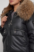 Оптом Куртка зимняя женская модная с мехом черного цвета 132298Ch в Екатеринбурге, фото 11