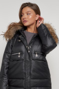 Оптом Куртка зимняя женская модная с мехом черного цвета 132298Ch в Екатеринбурге, фото 20
