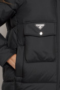 Оптом Куртка зимняя женская модная с мехом черного цвета 13301Ch в Екатеринбурге, фото 11