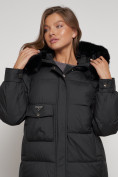 Оптом Куртка зимняя женская модная с мехом черного цвета 13301Ch в Екатеринбурге, фото 23