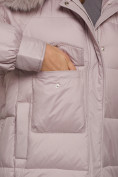 Оптом Куртка зимняя женская модная с мехом светло-коричневого цвета 13301SK в Екатеринбурге, фото 10