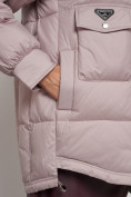 Оптом Куртка зимняя женская модная с мехом светло-коричневого цвета 13301SK в Екатеринбурге, фото 11