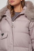 Оптом Куртка зимняя женская модная с мехом светло-коричневого цвета 13301SK в Екатеринбурге, фото 12
