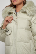 Оптом Куртка зимняя женская модная с мехом светло-зеленого цвета 13301ZS в Екатеринбурге, фото 14