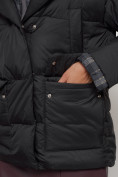 Оптом Зимняя женская куртка модная с капюшоном черного цвета 133105Ch в Екатеринбурге, фото 14