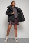 Оптом Зимняя женская куртка модная с капюшоном черного цвета 133105Ch в Екатеринбурге, фото 22